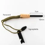 Feuerstahl mit Paracord und Pfeife